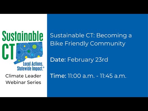 Sustainable CT: Becoming a Bicycle Friendly Community