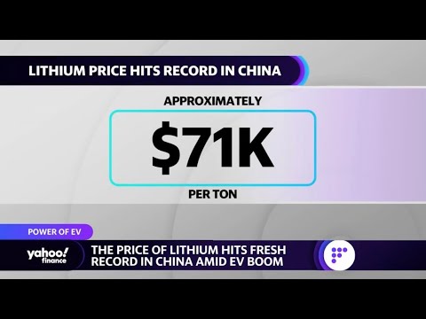 Lithium prices hit record high in China amid EV boom