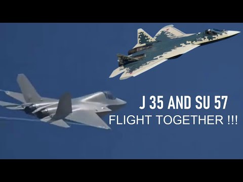 Fantastic to see !! China&#039;s New J 35A stealth fighter and Russia SU 57 Takes Flight together