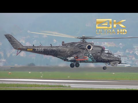 (4K) MI8 &amp; MI 35 from the Czech Air Force arrival at Airpower 2022 AirShow LOXZ Zeltweg