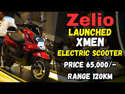 OLA &amp; ATHER को टक्कर देने के लिए Zelio Company ने Launch किया XMEN Electric Scooter EV Expo 2024