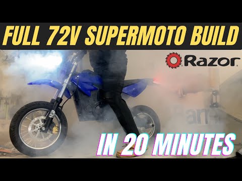 FULL 72V Razor MX650 Electric Dirt Bike Build in 20 Minutes