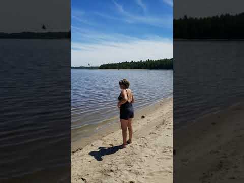 Chinook Helicopter &quot;fly by&quot; on the beach