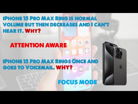 Iphone 15 Pro Max Rings Once then Goes to Voicemail and the Ring decreases in sound