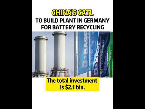 China’s CATL to build plant in Germany for battery recycling#Shorts