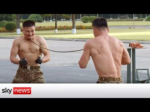 North Korean soldiers perform &#039;extreme martial arts&#039; show