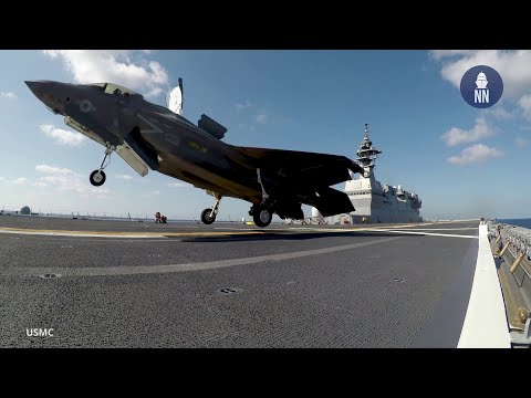 USMC F-35B aboard Japan’s Helicopter Carrier JS Izumo