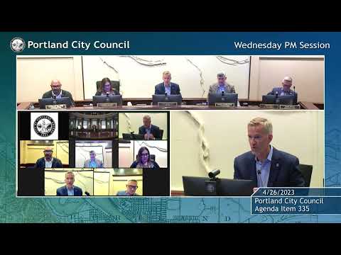 Portland City Council Meeting PM Session 04/26/23