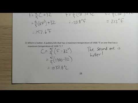 Math 10 3 Temperature Conversions Lesson