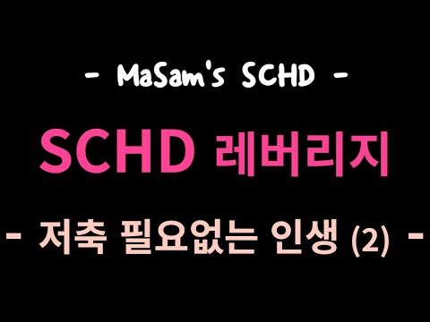 SCHD 레버리지 배당주 = 저축 필요없는 인생 (2) =