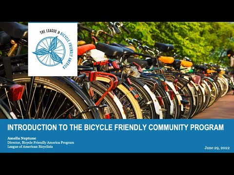 Webinar: Introduction to the Bicycle Friendly Community Program