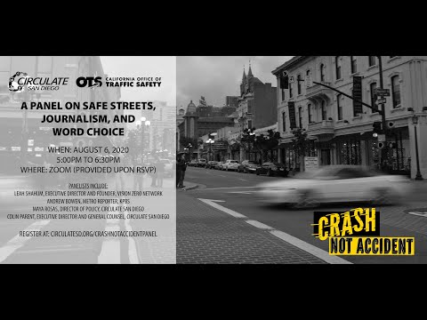 Crash Not Accident: A Panel on Safe Streets, Journalism, and Word Choice