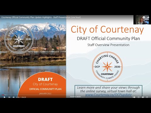 Courtenay Official Community Plan Update Highlights - Staff Presentation (one hour)