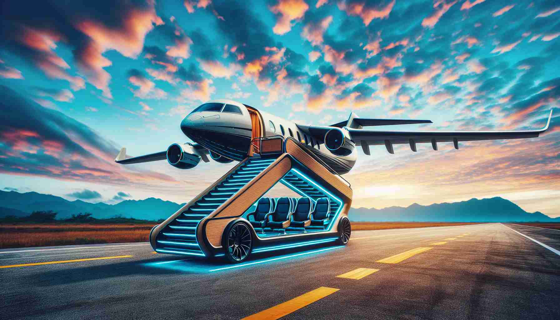 Driving Electric Airplane Stairs: The Quirky Dream Vehicle from Alibaba