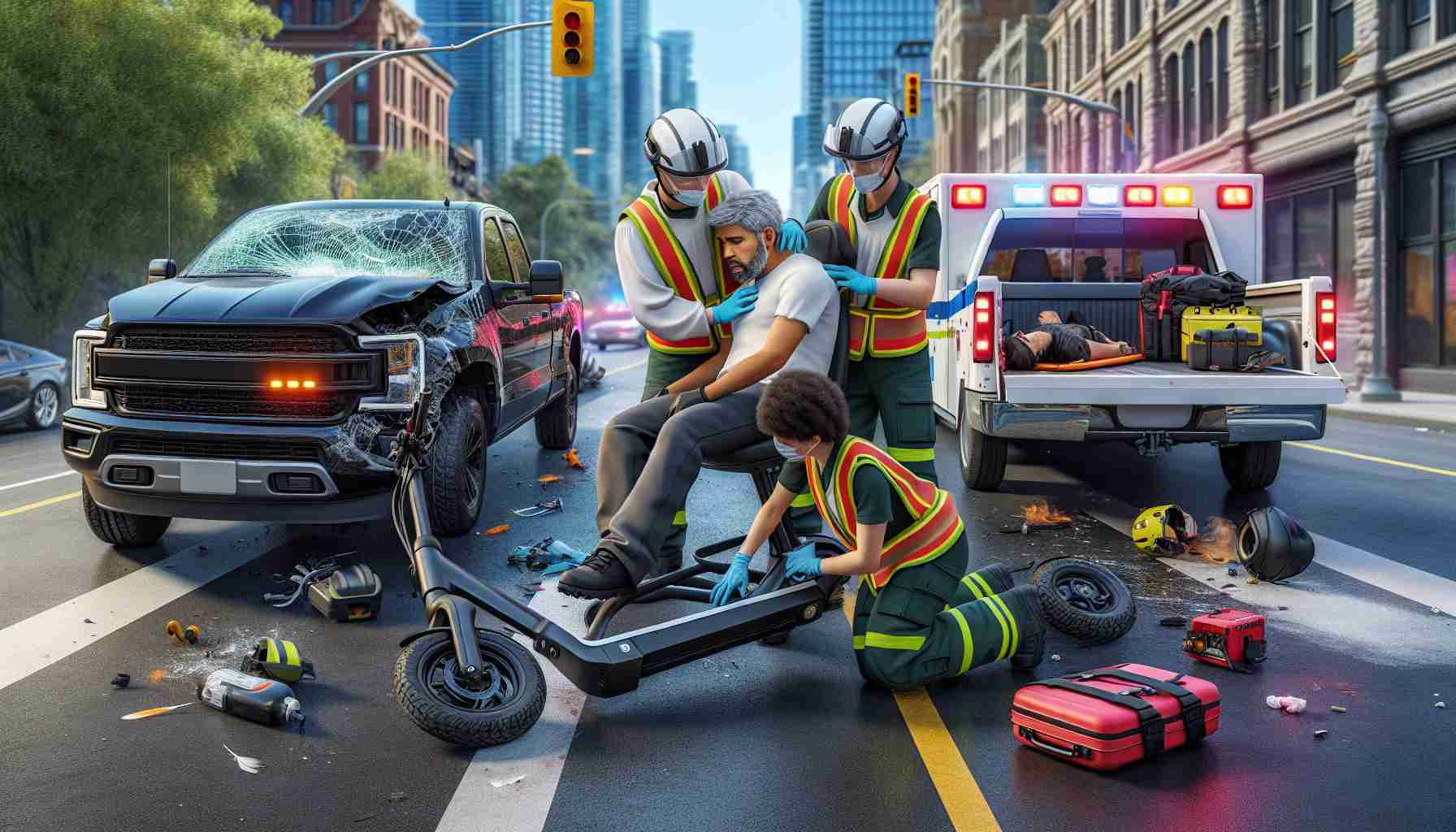 E-bike Rider Hospitalized After Collision with Pickup Truck in Kitchener