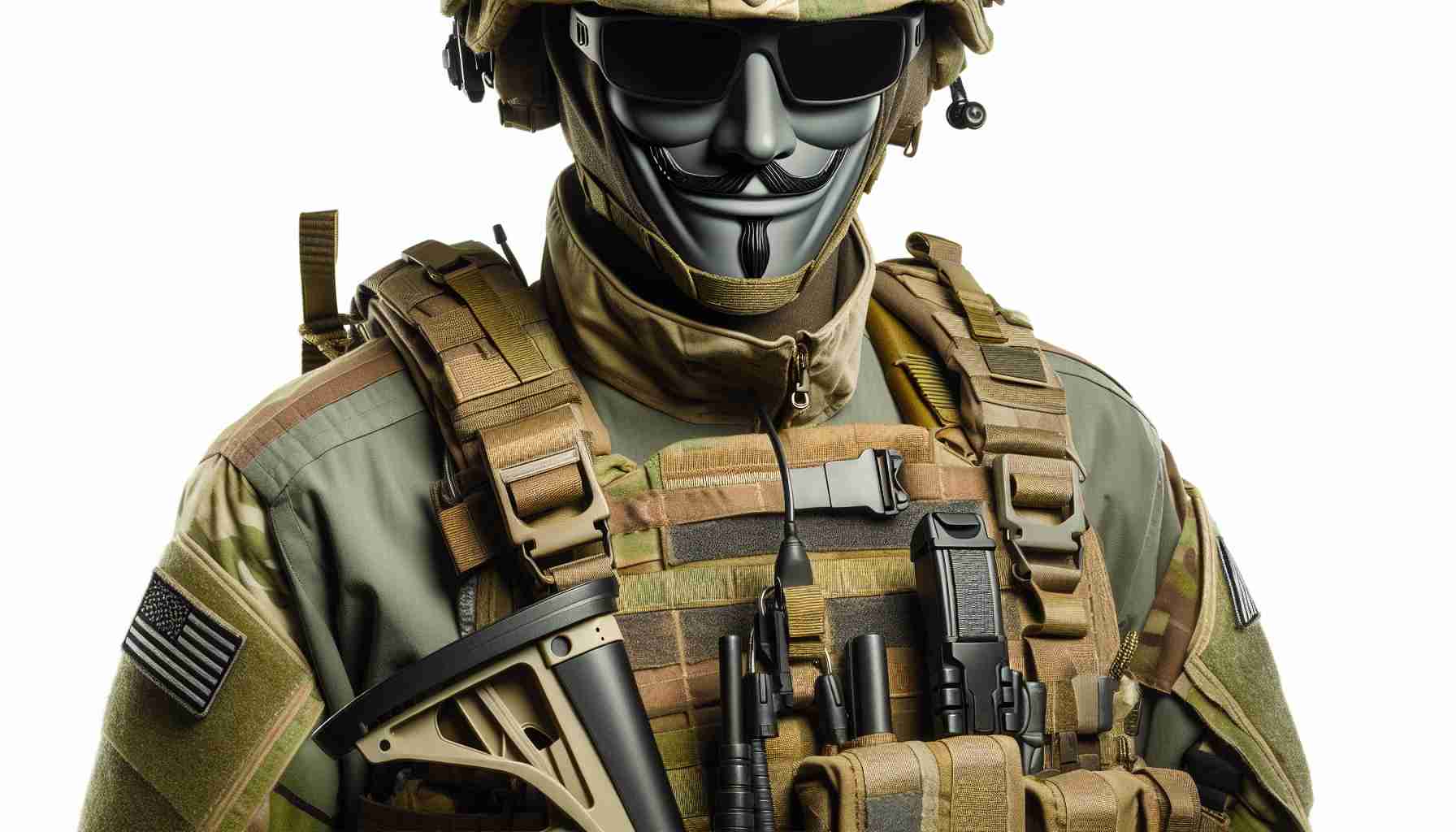 Generate a realistic, high-definition image of an anonymous private, dressed in military uniform. Specific person's identity isn't required or desired in this image, but rather, concentrate on the details and realism of their uniform, gear, and stance.