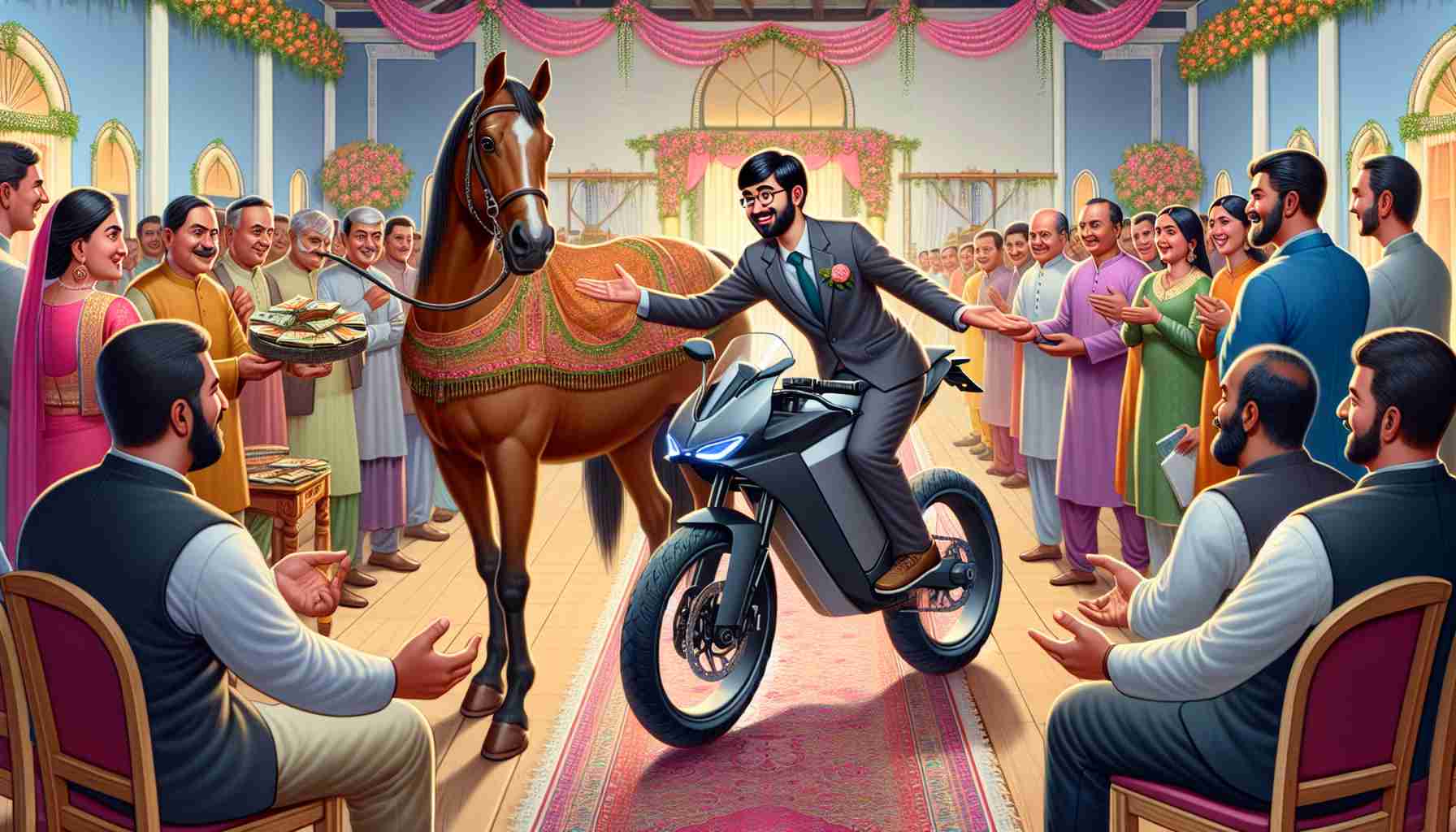 Man Trades Horse for an Ather Electric Bike at His Wedding