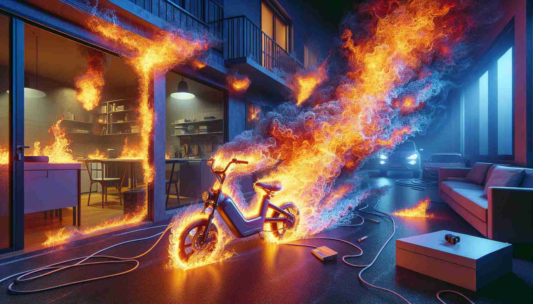 Electric Bike Fire Causes Overnight Apartment Blaze