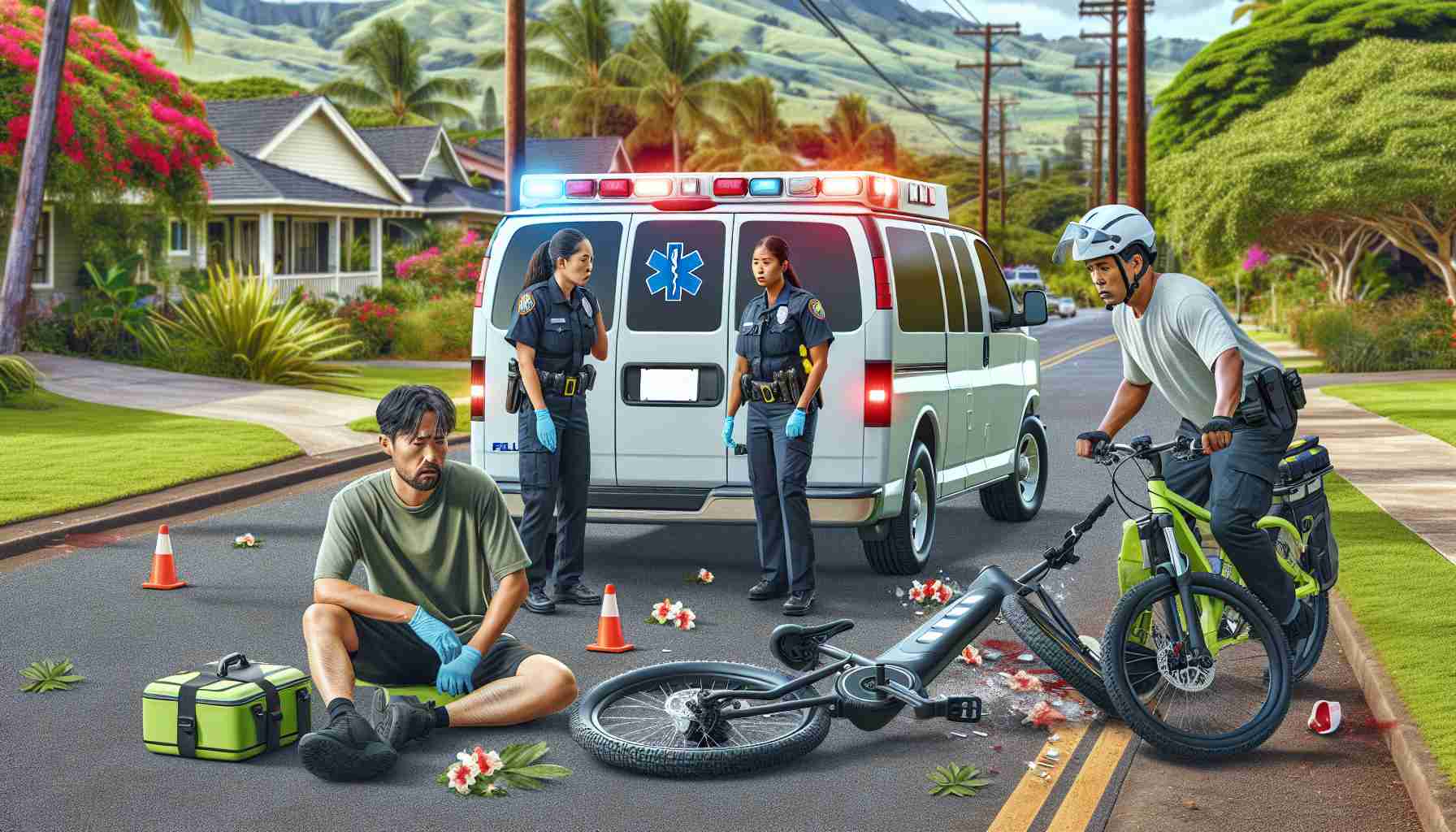 Emergency Response to E-Bike Accident in Waipahu