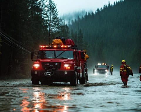 Heroes Return: Canadian Crews Face Waterlogged Highways and Falling Trees in US Rescue