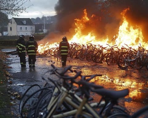 Fire in Bicycle Storage Area in Dinan