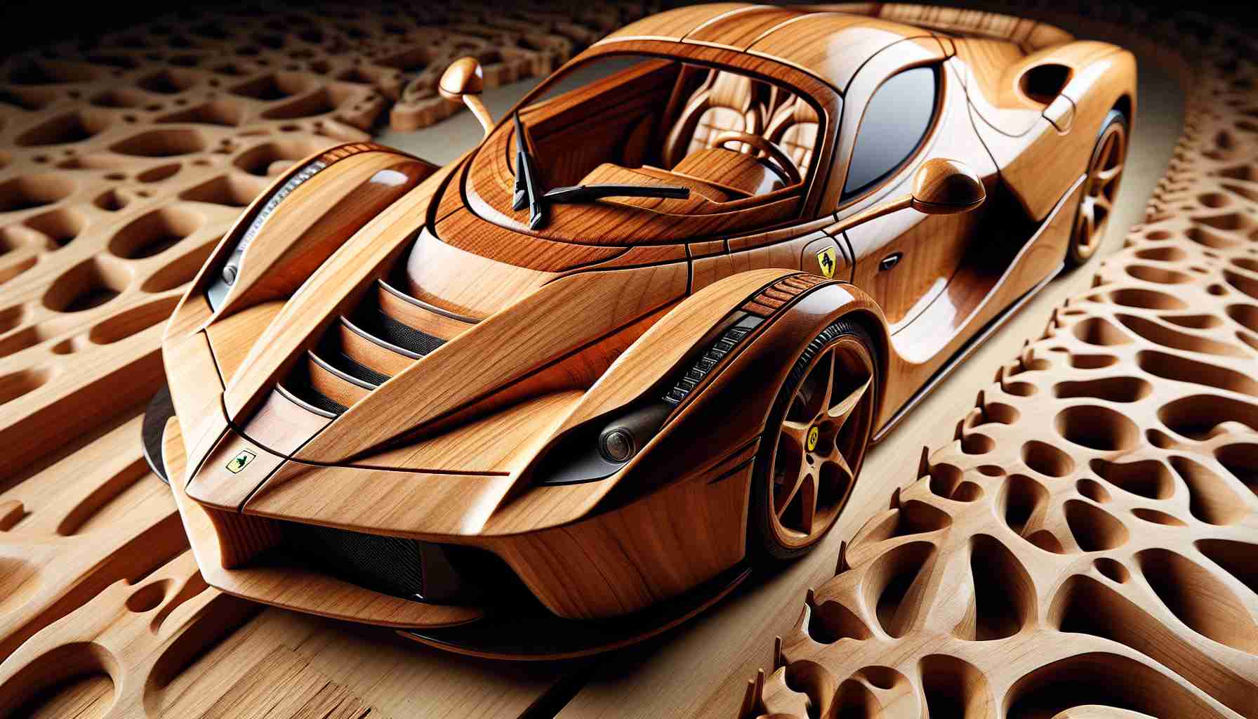 Unbelievable Wooden Marvel: Craftsman Recreates $100 Million Ferrari Supercar