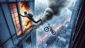 Narrow Escape: E-Bike Fire Sparks Dramatic Third-Floor Rescue