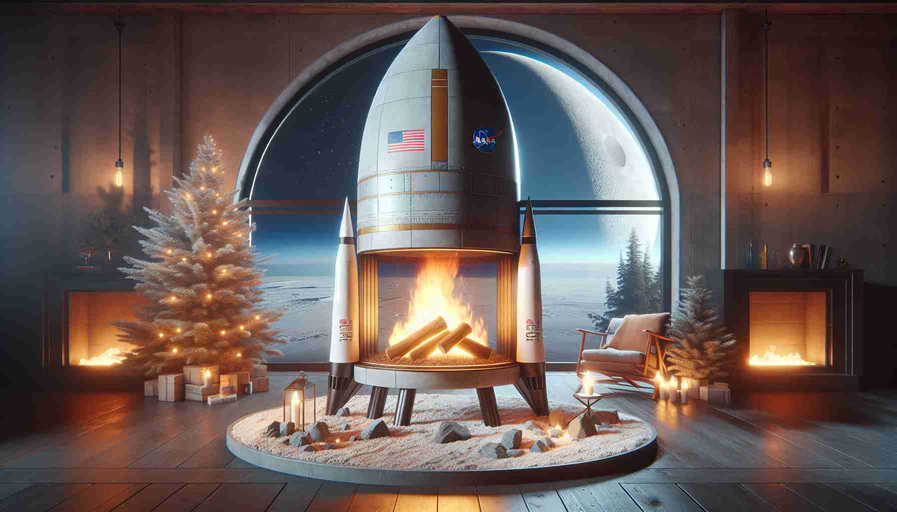 The Ultimate Holiday Fireplace. Cozy Up With NASA's Rocket Power!