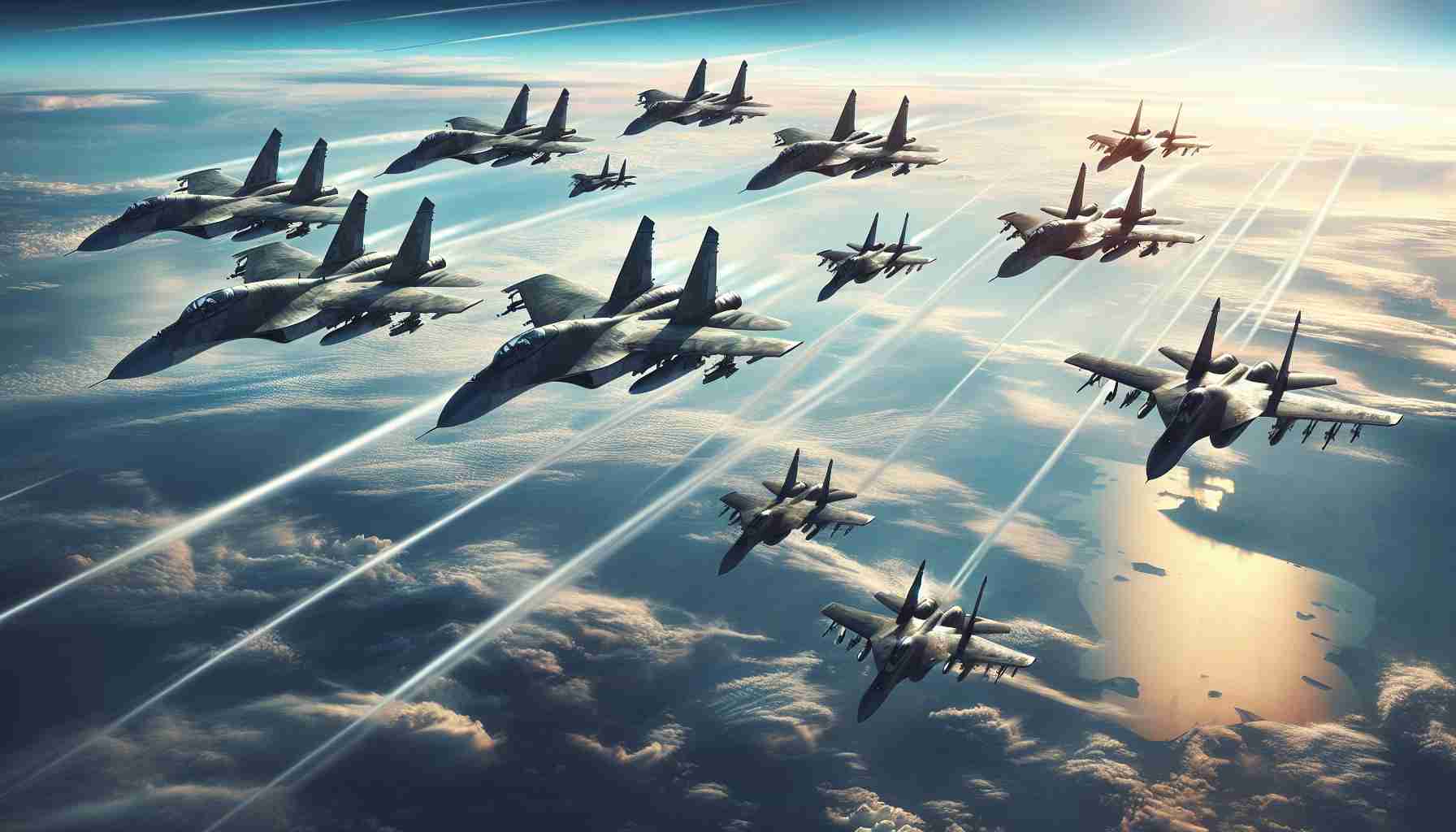 Military Maneuvers in the Skies! Fighter Jets on the Move