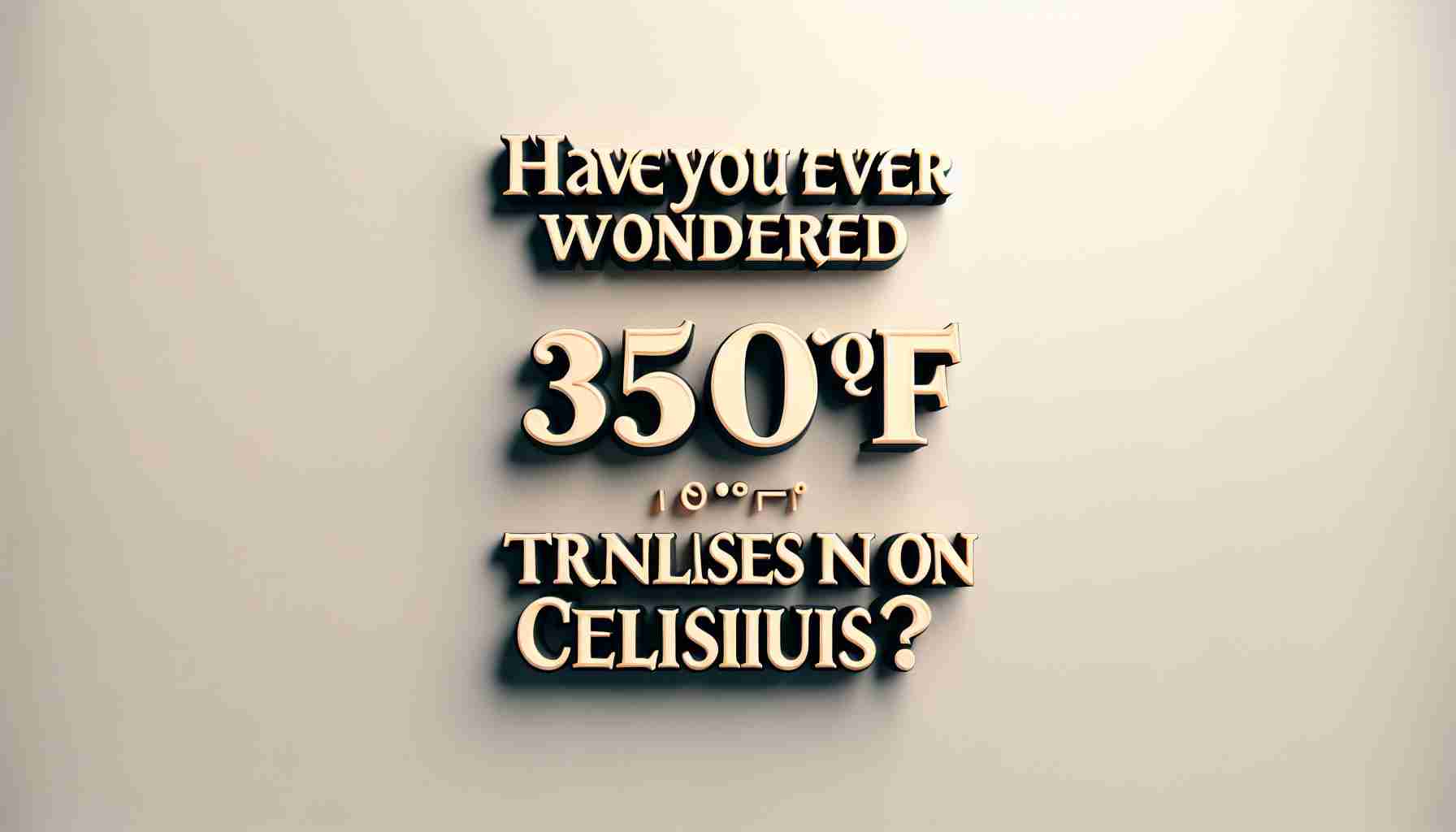 Have You Ever Wondered What 350°F Translates to in Celsius?